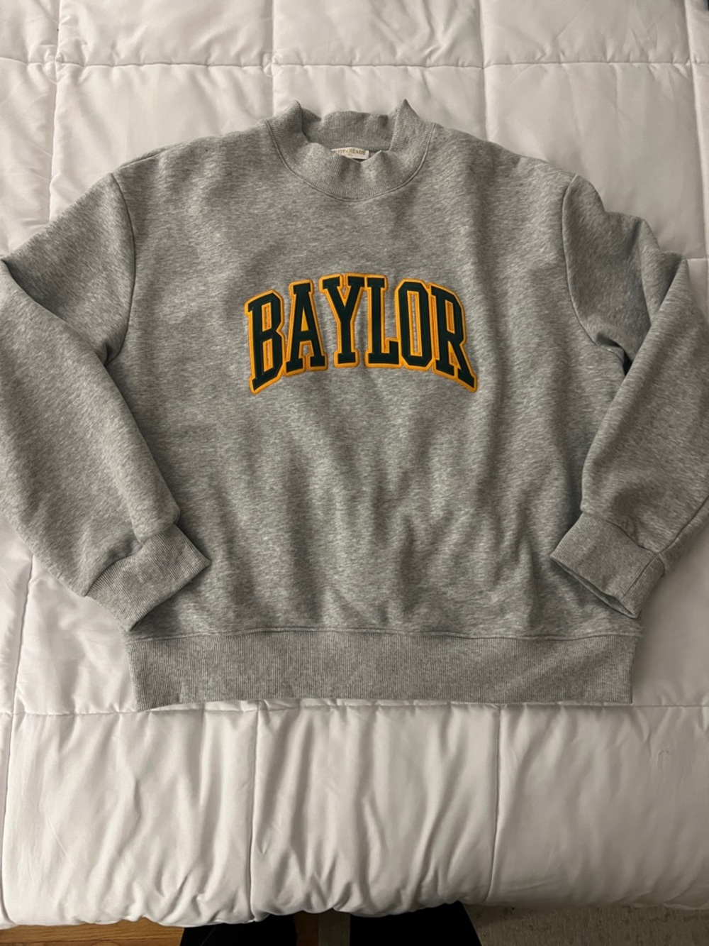 Baylor Grey Mockneck Sweatshirt